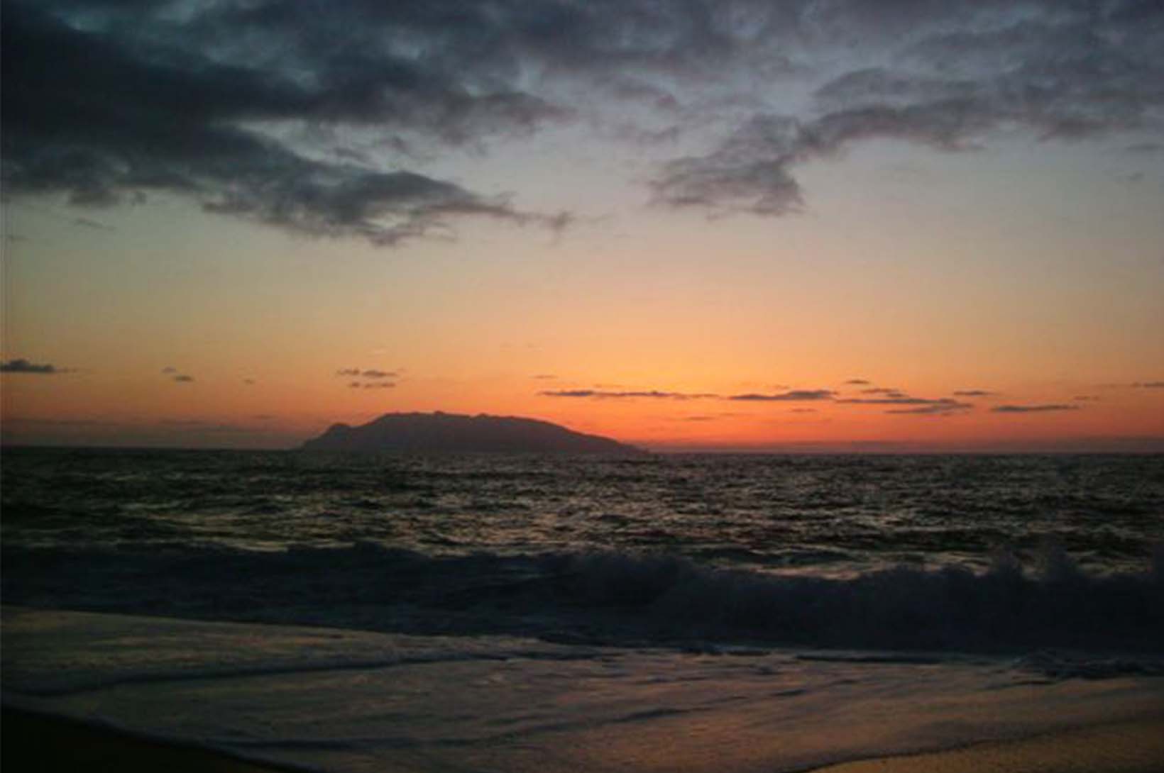 永田浜夕景